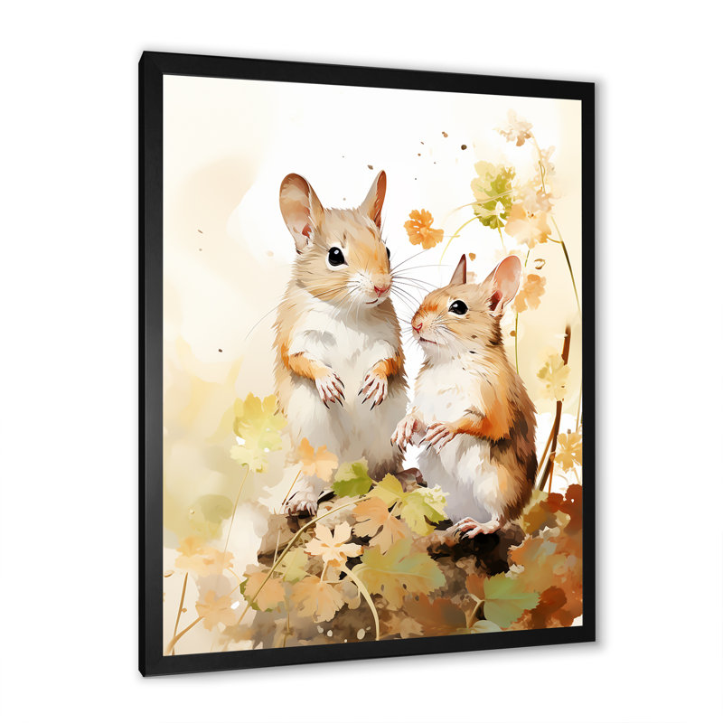 «Cute Squirrel Playtime - Squirrel Animal», art mural, Cadre photo noir, H 20 po x l 12 po x P 1 po