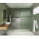 Aurora 40 in. x 78 in. Fully Frameless Fluted Radius Single Fixed Shower Panel
