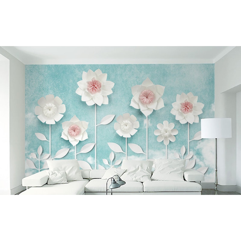 Papier peint floral floral en papier Magnolia, L 98,04 po x l 150 po