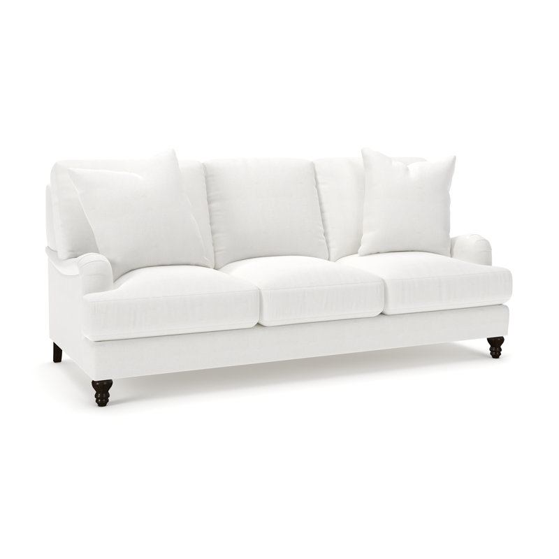 Walters 88'' Recessed Arm Sofa, Drusky Moonglow Sustain® Basketweave
