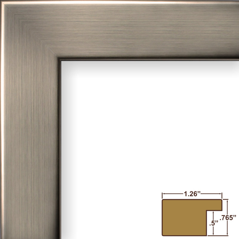 Cadre pour photo simple biseauté en argent inoxydable, 10 po x 13 po