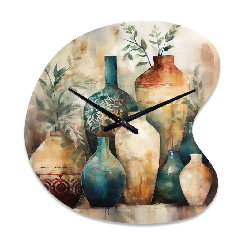 Horloge murale asymétrique en métal Nicolae, Petit