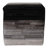 Luxury Ottoman Square with Strips Patchwork Design – Ottoman Footstool for Bedroom, Entryway, or Extra Seating – Modern House Decor Pouf Accent for Living Room Furniture or Vanity Seat –18", Black