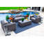 Ensemble de mobilier d'extérieur 14 pièces Malmo en gris avec ensemble de causeuse, ensemble de salle à manger à six places et ensemble de chaise longue Malmo-67077288-67077315