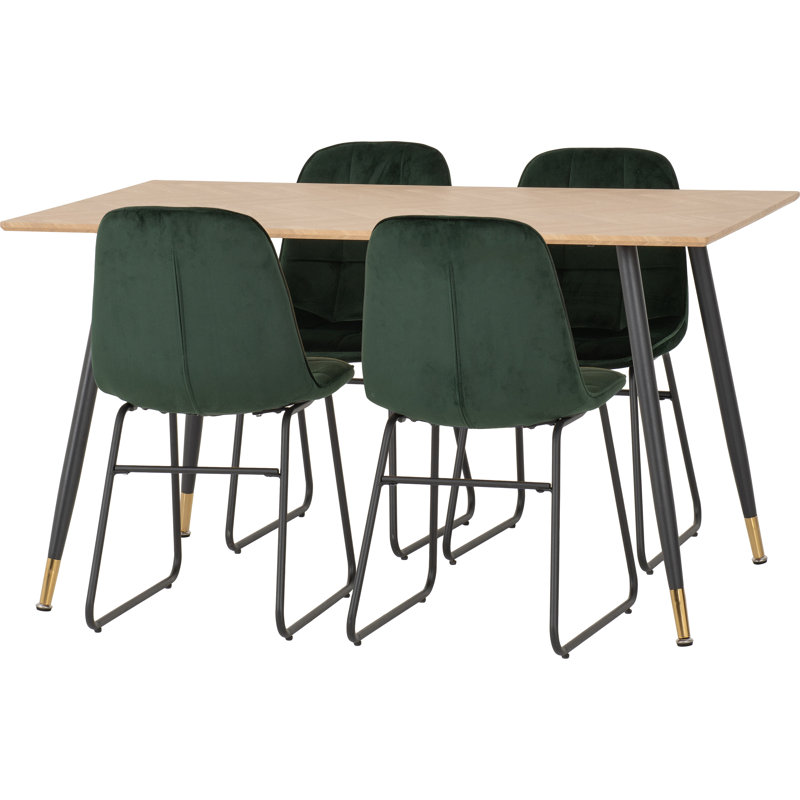 Aathyn 4 - Person Dining Set, Green