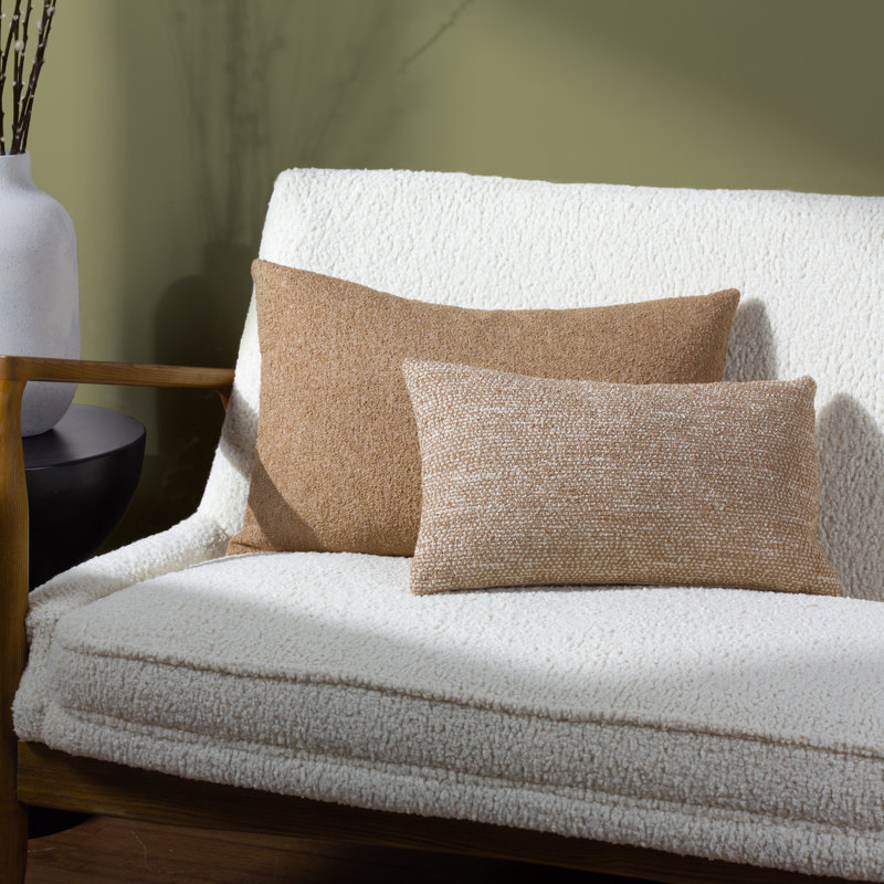 Kamthe Rectangular Lumbar Pillow Cover, Toffee/Nougat