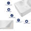 Lavabo de salle de bain vasque rectangulaire en porcelaine vitrifiée l 16 "x P 12" avec trou pour robinet