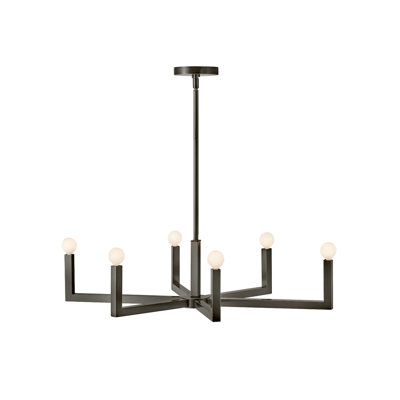 6 - Light Dimmable Geometric Chandelier