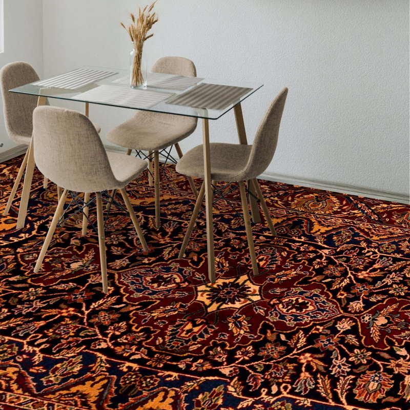 Hand-Knotted High-Quality Red Area Rug