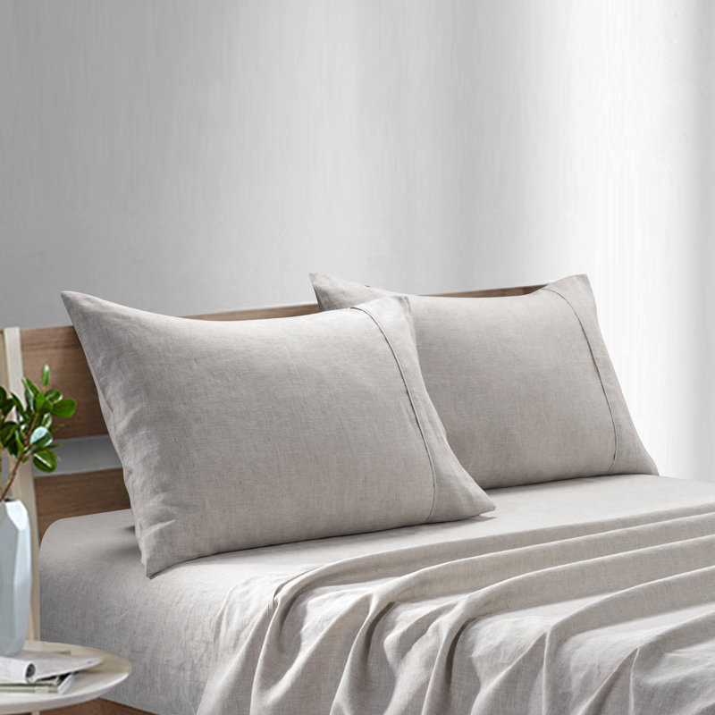 100% Linen - Set of 2, Natural, Standard
