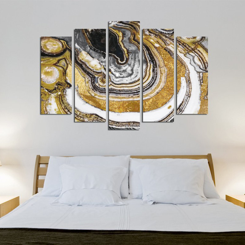 5 pièces, impression sur toile tendue