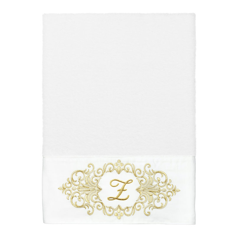 Linum Home Textiles 100% Turkish Cotton MONICA 2PC Embellished Bath Towel Set, Z