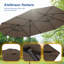 Parasol de marché double 13 x 7,2 pi avec manivelle pour grand marché-1099503780