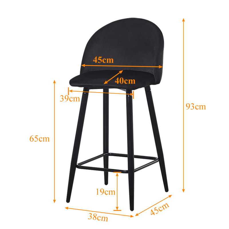 Woodworth Counter Stool, Black