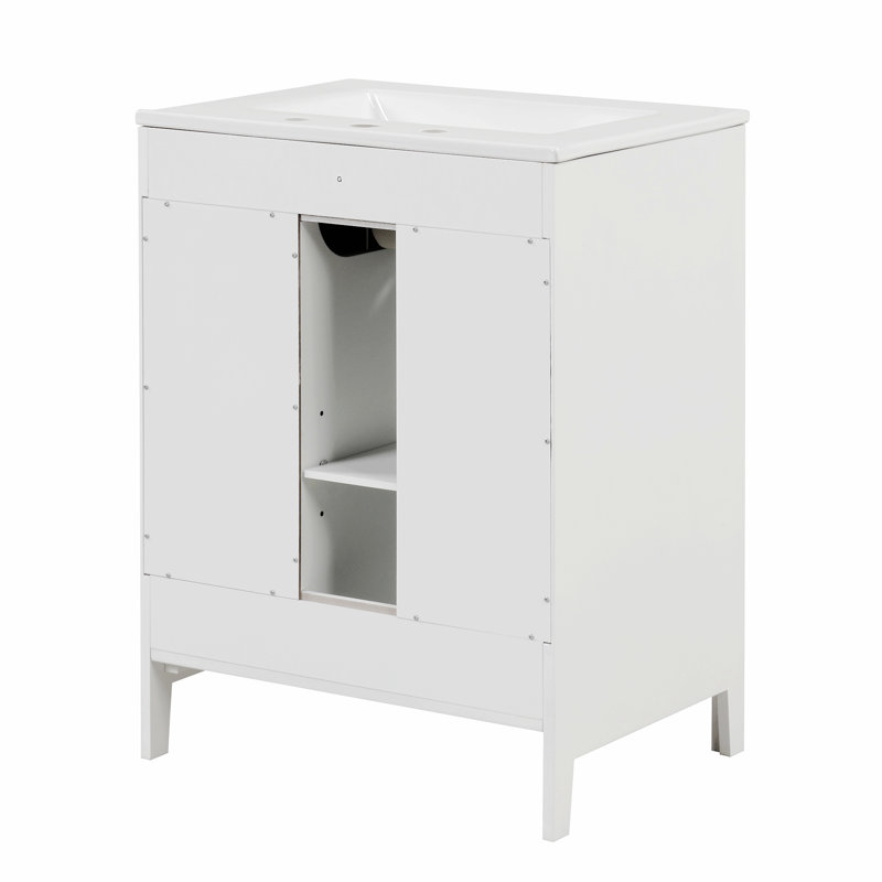 Meuble-lavabo 24 po avec lavabo, Blanc