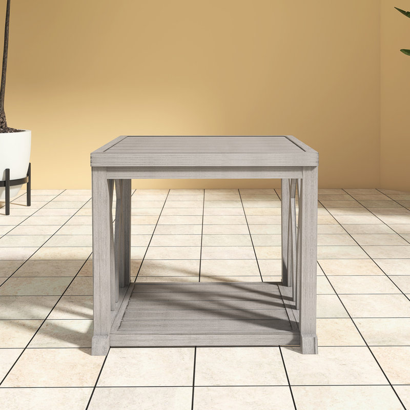 Table d'appoint en aluminium toutes saisons à 2 niveaux