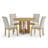 Natural Round Dining Table with Pedestal Base