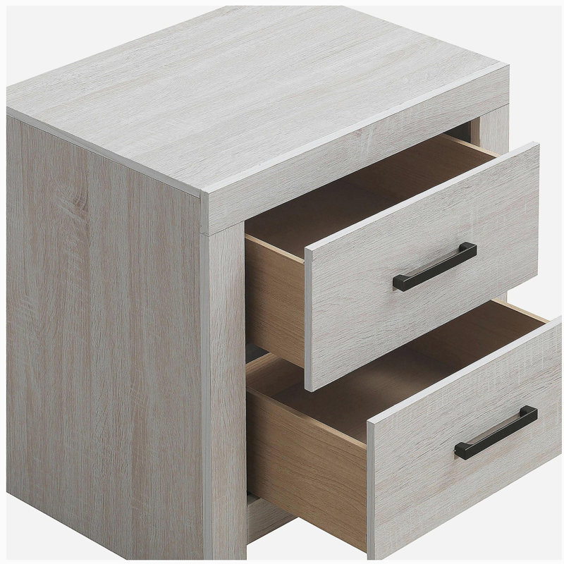 Brantford 2-Drawer Nightstand, White