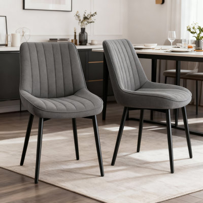 47.5cm H Fabric Upholstered Metal Upholstered Back Side Chair
