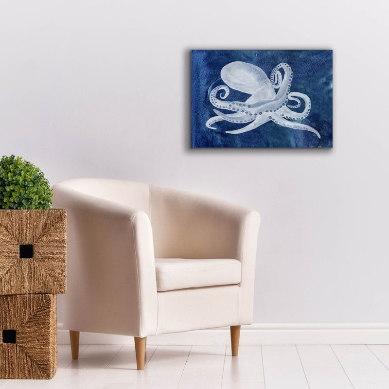 «Cedhalopod 1» par Alicia Ludwig, art mural sur toile, H 18 po x l 26 po x P 0,75 po