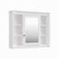 Armoire de toilette murale avec miroir, rangement et étagères ouvertes-286092089