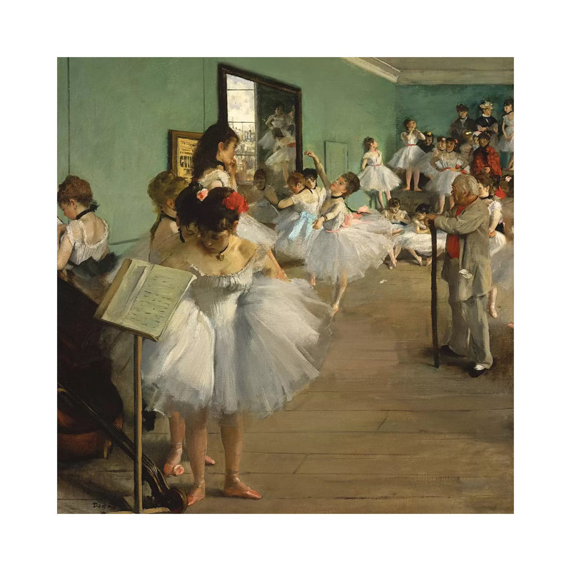 The Dance Class, 1873-74 by Edgar Degas - Wrapped Canvas Painting, 30.48 cm H x 30.48 cm W