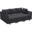 Canapé-lit modulaire convertible Aurora Chenille-106913435-106913482