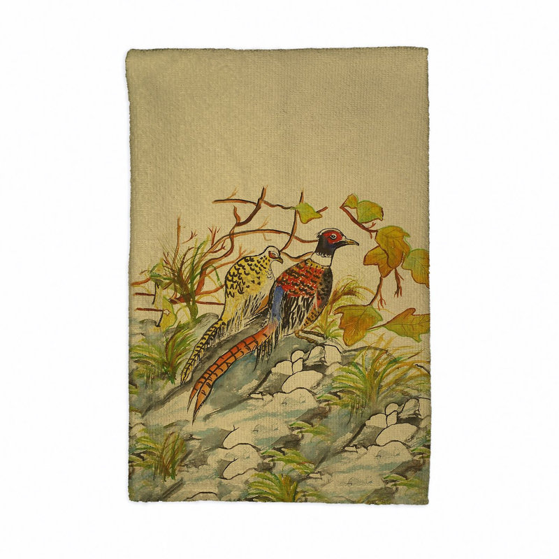 Serviette de thé faisan