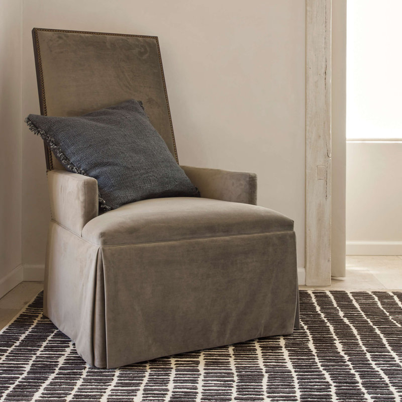 Roark Charcoal Hand Tufted Wool Rug, Rectangle 3' x 5'