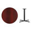 Plateau de table rond en stratifié Carrus-31302223-31302216