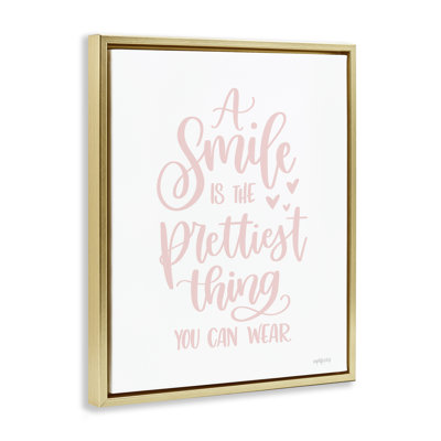 Smile is Prettiest Thing Floater Canvas Wall Art by Imperfect Dust