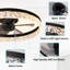 Ventilateur de plafond moderne à DEL avec lumière, intensité variable et télécommande pour la chambre à coucher, la cuisine et le salon-1008022740