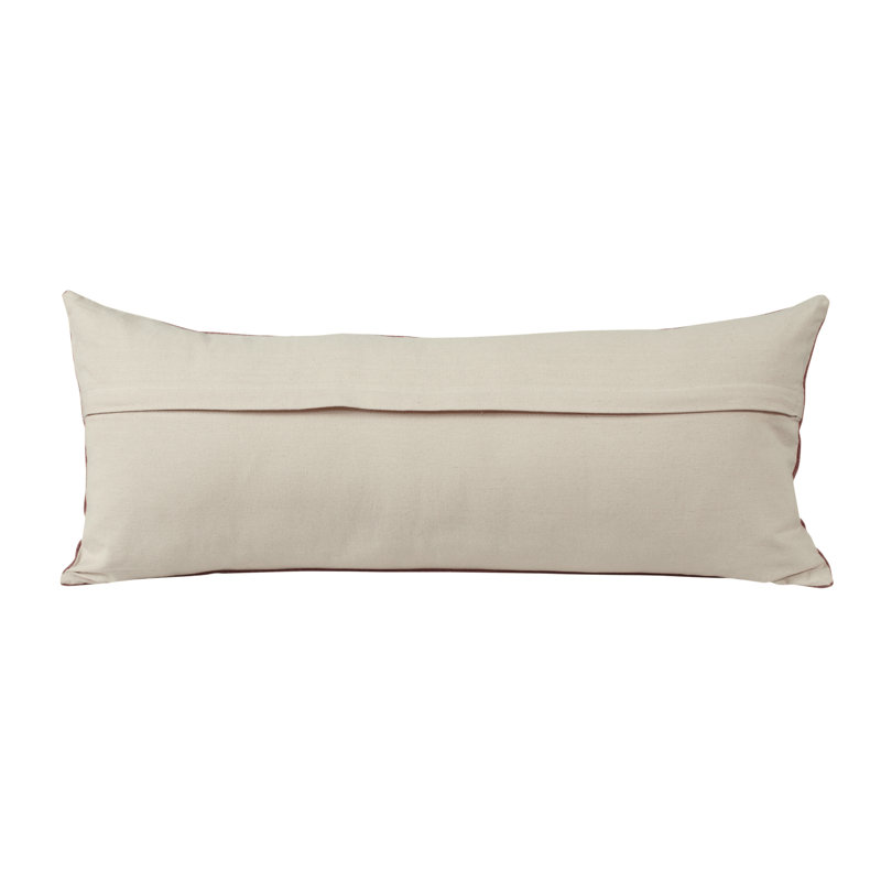 Red and White Organic Cotton Mandala Lumbar Pillow Cover