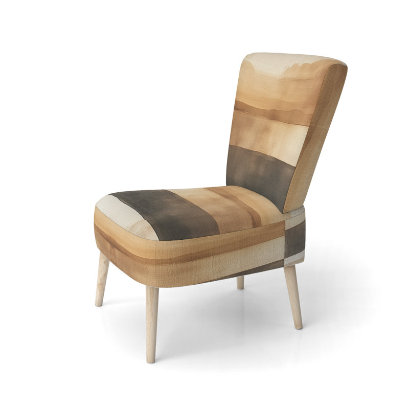 Chaise d'appoint abstraite moderne transitionnelle - Chaise d'appoint Modern Shapes III beige et noire