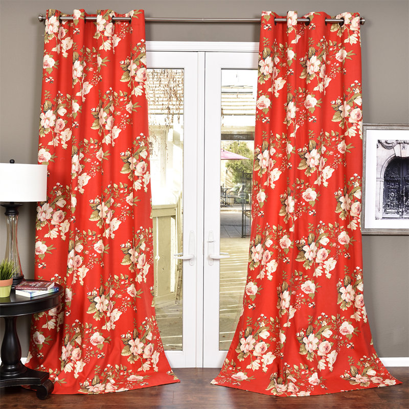 Bazile Cotton Semi Sheer Curtain Single Panel