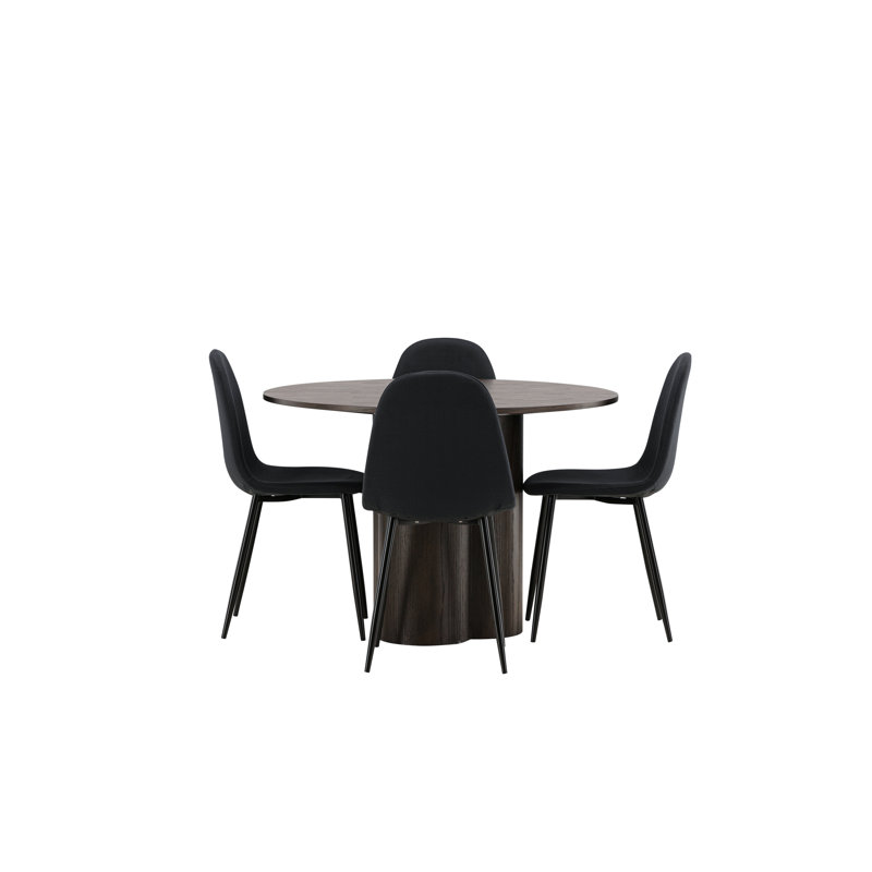 Gilchrist 4 - Person Dining Set, Brown