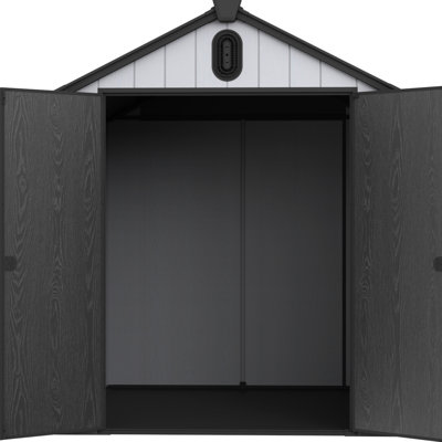 6X8ft Outdoor Plastic Shed - & Modern Design Backyard Garden Storage Rainproof