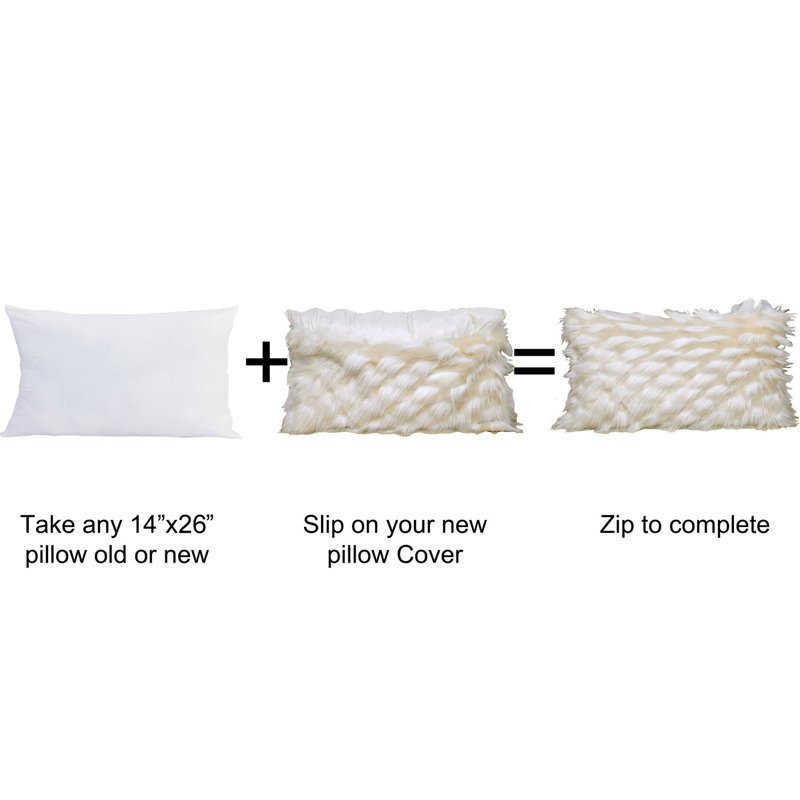 Rectangular Lumbar Cushion Cover, Ivory