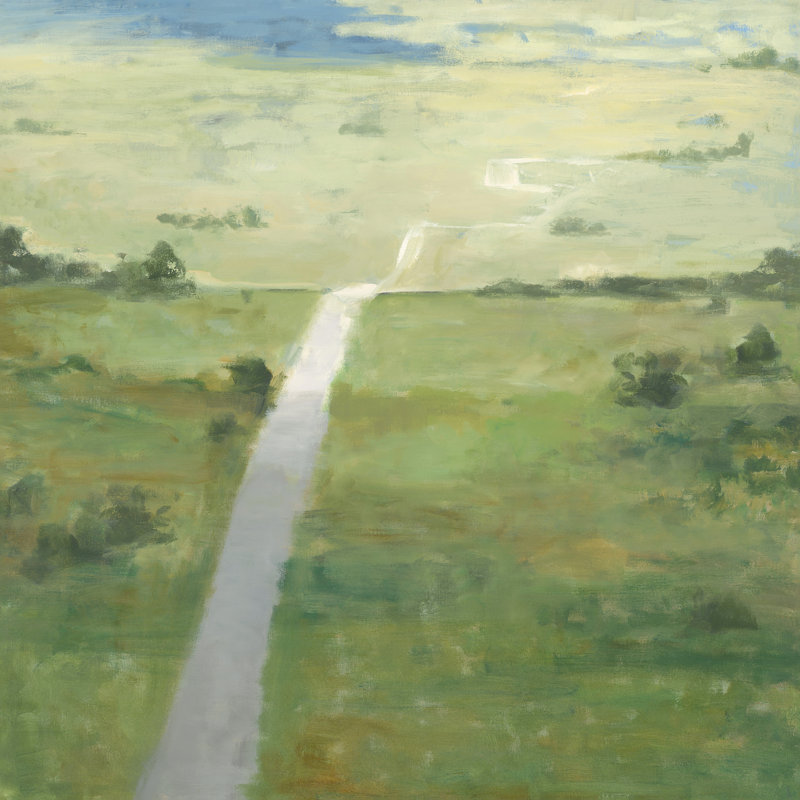 Pleasant Hike Painting by Mark Sargent, 54" H x 54" W, Glass Coat