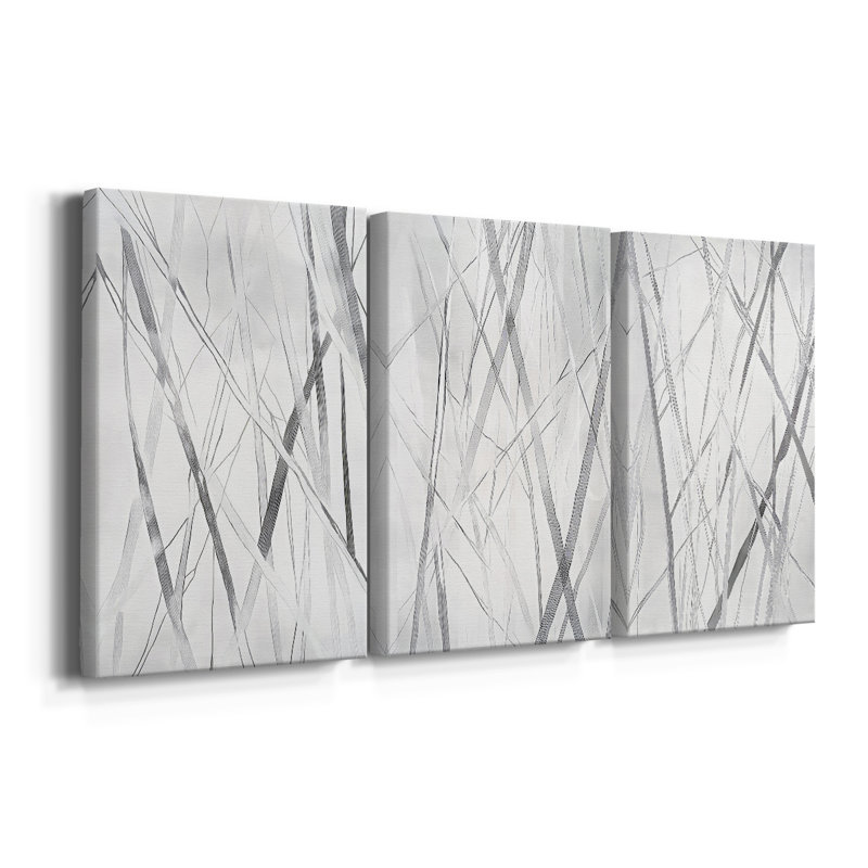 ABSTRACT Series DCCCLI  -Custom Wrapped Gallery Canvas - 3 Pieces, 36" H x 72" W