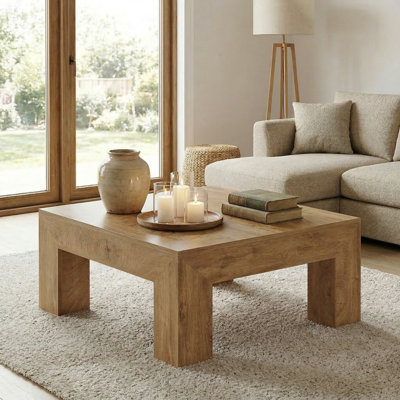 Table basse carrée pour le salon, table basse 39,4 pouces