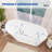 65"L x 30''W Freestanding Acrylic Slipper Soaking Bathtub, Chrome Drain & Pearl-Shaped Overflow, Modern Design for Luxury Bathrooms