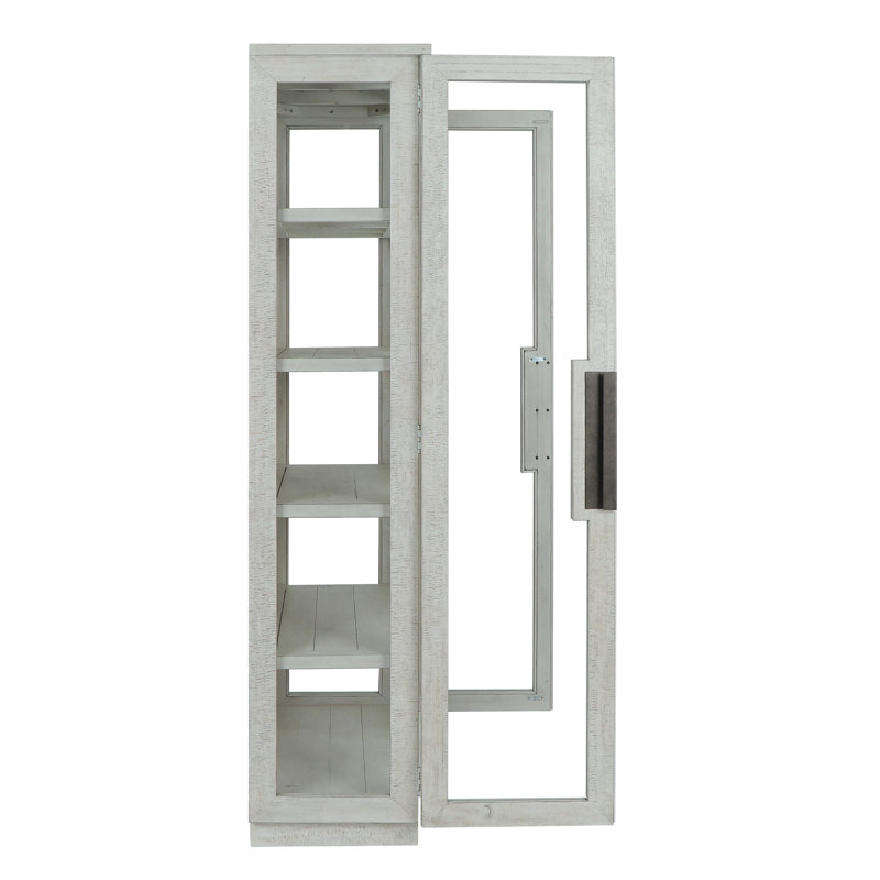 Larson Reclaimed Pine Wood Cabinet, White Wash