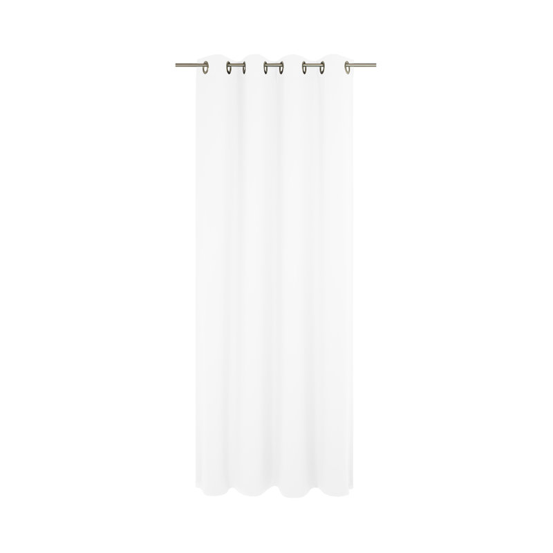 Newbury Room Darkening Eyelet Curtain Panel Panel, White, 145cm H x 132cm W
