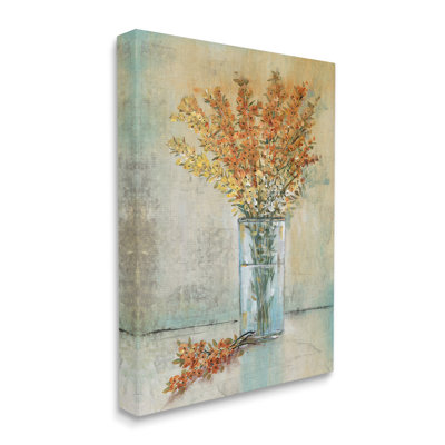 Branches orange dans un vase, art mural par Tim Otoole