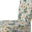 Victorian Blue And White Flowers Damask - Upholstered Traditional Side Chair, Blue Accent Chair