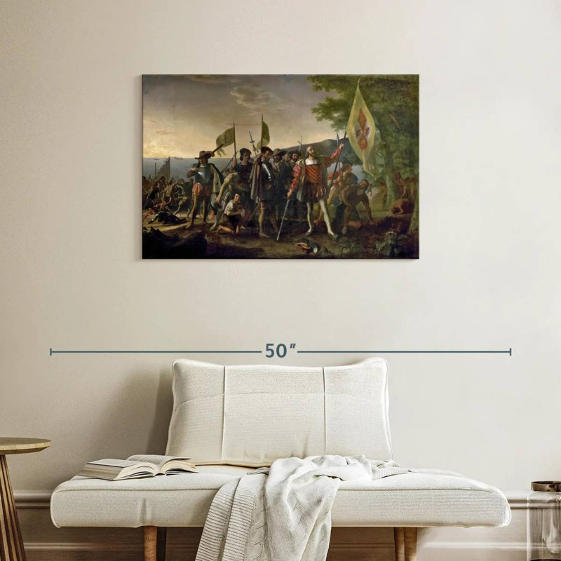 Atterrissage de Christopher Columbus, H 24 po x l 36 po