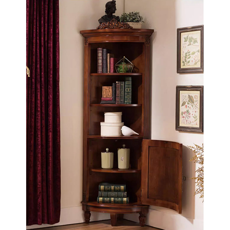 American-Style Country Multi-Functional Large-Capacity Display & China Cabinets, Brown