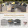 6 - Person Fully Assembled Curved Patio Conversation Set With Side Table