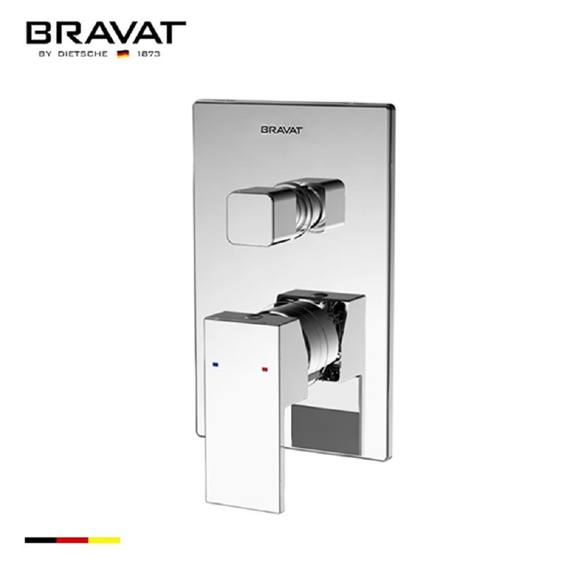 Bravat Amazing Style Square Chrome Dual Handle Faucet Modern Elegance with Superior Functionality